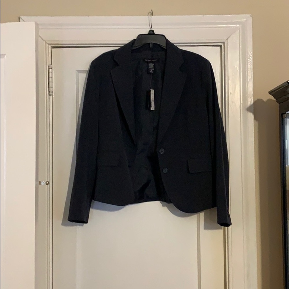 New York & company blue gray jacket